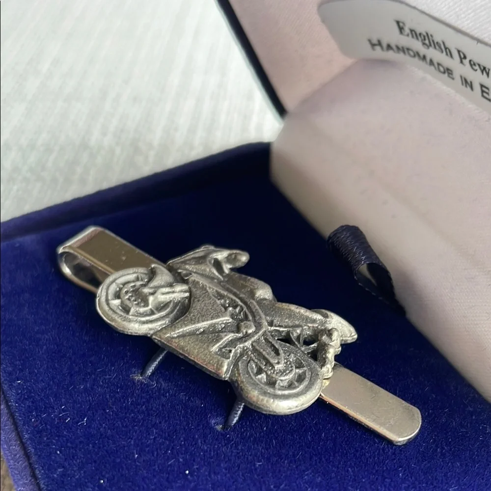 Hoardersworld Motorcycle Tie Clip (Slide) Handmade Gift Boxed